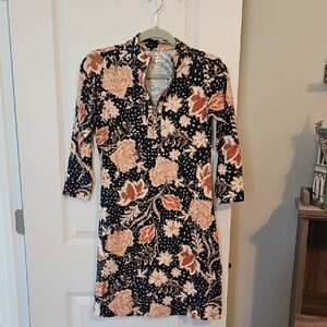 Spartina Stretchy Floral Navy Dress Size XS